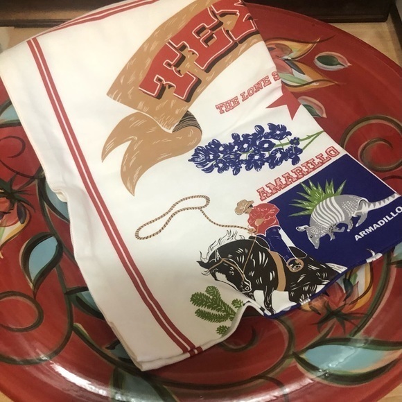 NEW TEXAS TEA TOWEL AMERICAN FLAG DESIGN &LANDMARKS TEXAS PRIDE LARGE SIZE, - Picture 5 of 6